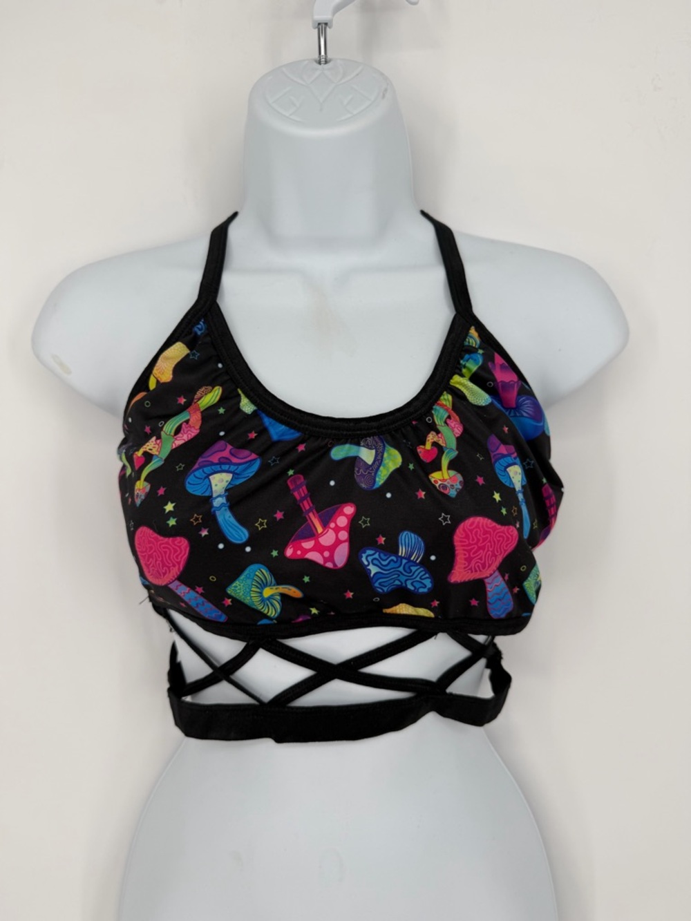 Electric Mushroom Lila Top festival or rave Crop Top
